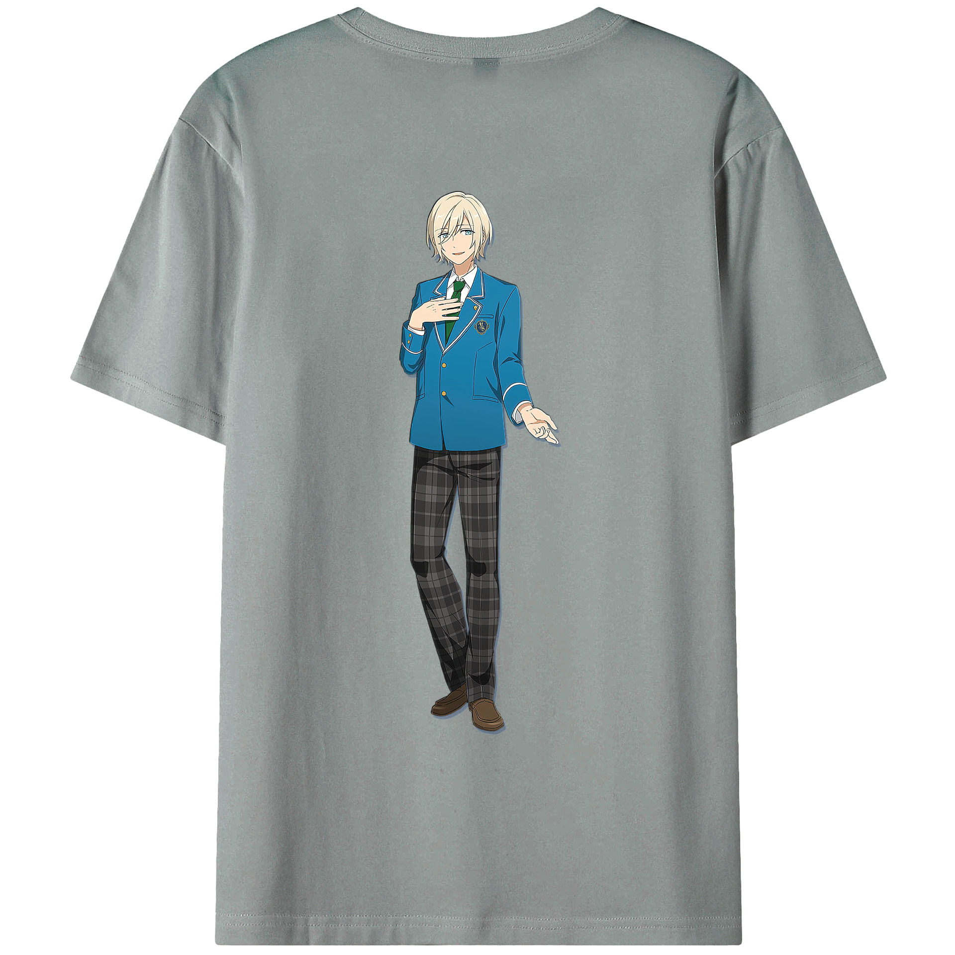 （画像用） あんさんぶるスターズ! Ensemble Stars 綿100％ メンズ半袖Tシャツ（バックプリント） 通気性